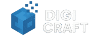 a logo for digi craft is displayed on a solid blac